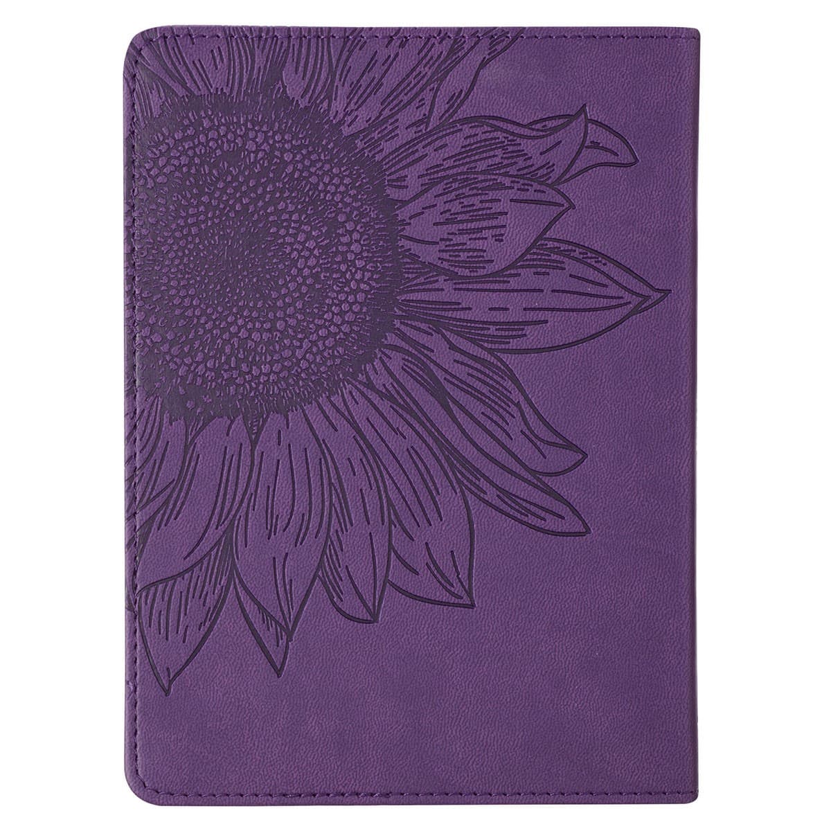 Strength & Dignity - Proverbs 31:25 Purple Sunflower Faux Leather Handy-Sized Journal, picture 2