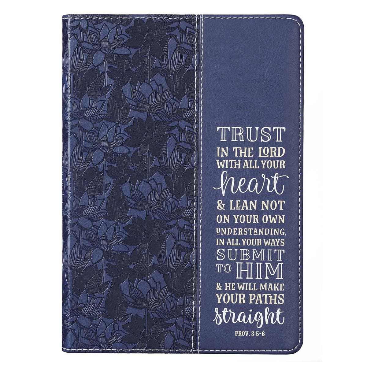 Trust in the Lord - Proverbs 3:5-5 Navy Faux Leather Classic Journal