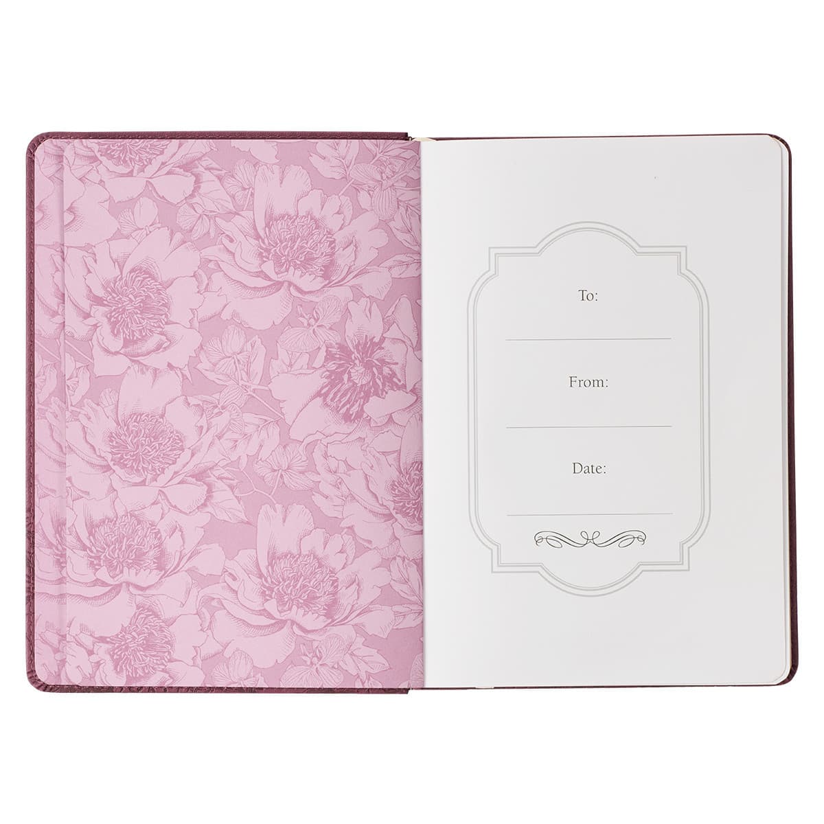 Walk by Faith - 2 Corinthians 5:7 Floral Berry Faux Leather Classic Journal, picture 3