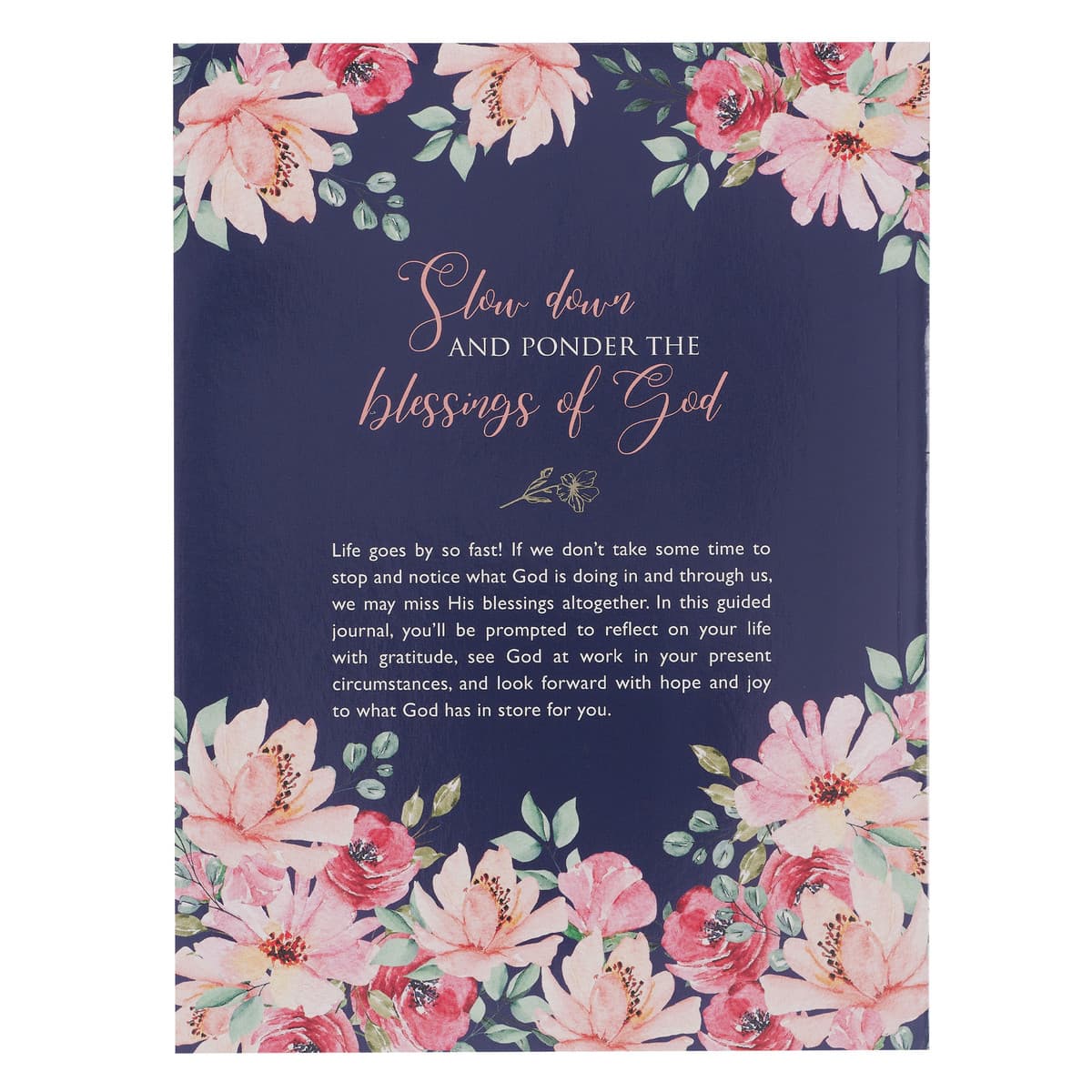 She is Blessed Navy Floral Guided Journal, picture 2