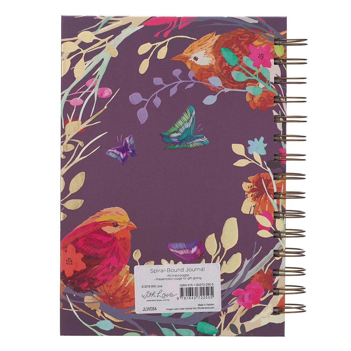 Blessed Is She Large Wirebound Journal in Eggplant, picture 2