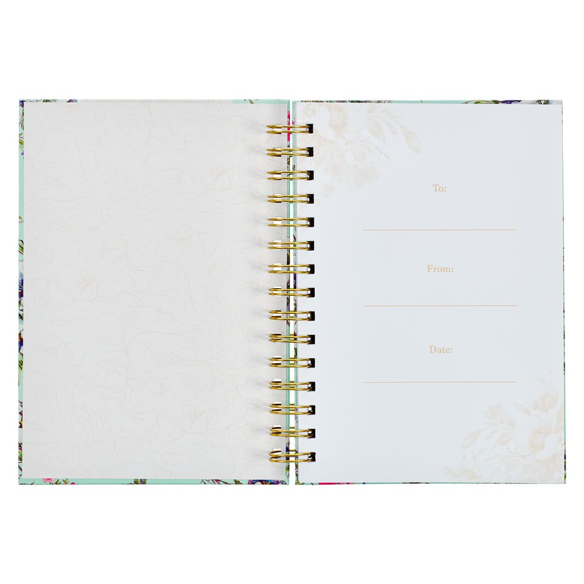 Give Thanks to the Lord - Psalm 107:1 White Lace Wirebound Journal, picture 3