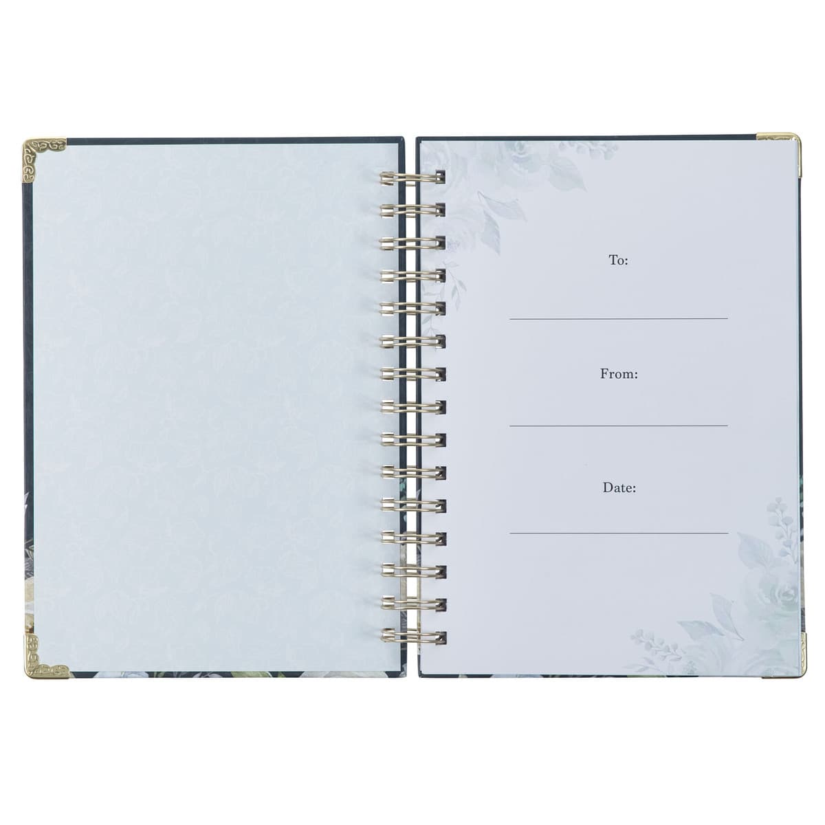 Strength & Dignity - Proverbs 31:25 Indigo Rose Large Wirebound Journal, picture 3