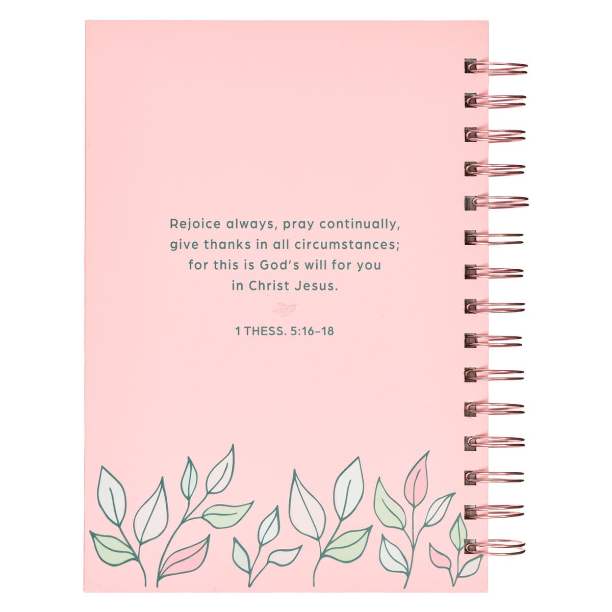 Thank You Mom - 1 Thessalonians 5:16-18 Pink and White Daisy Wirebound Journal, picture 2