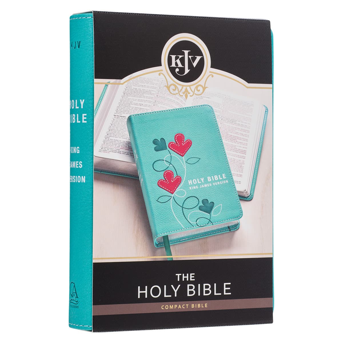 Turquoise Faux Leather Compact King James Version Bible, picture 10