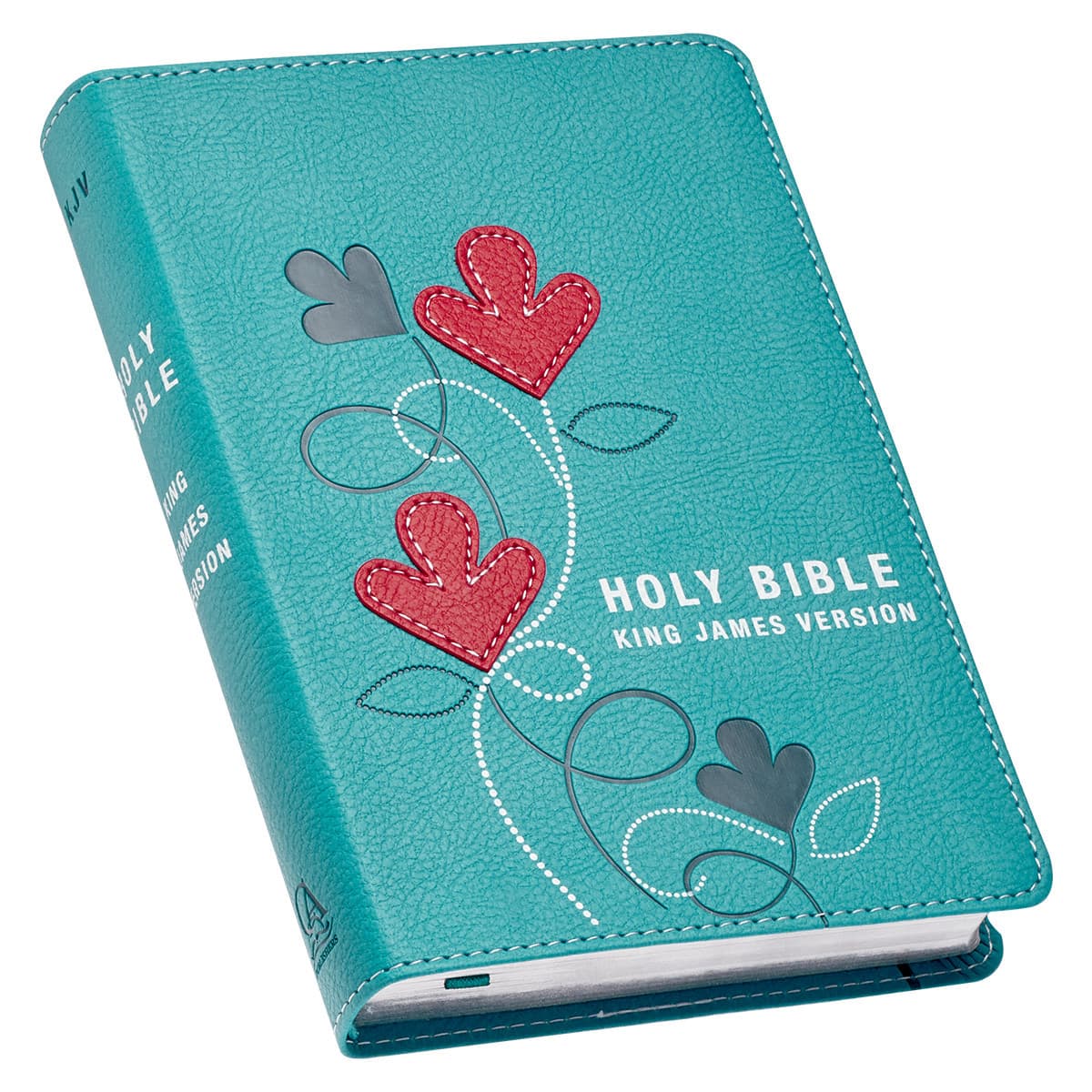 Turquoise Faux Leather Compact King James Version Bible, picture 3