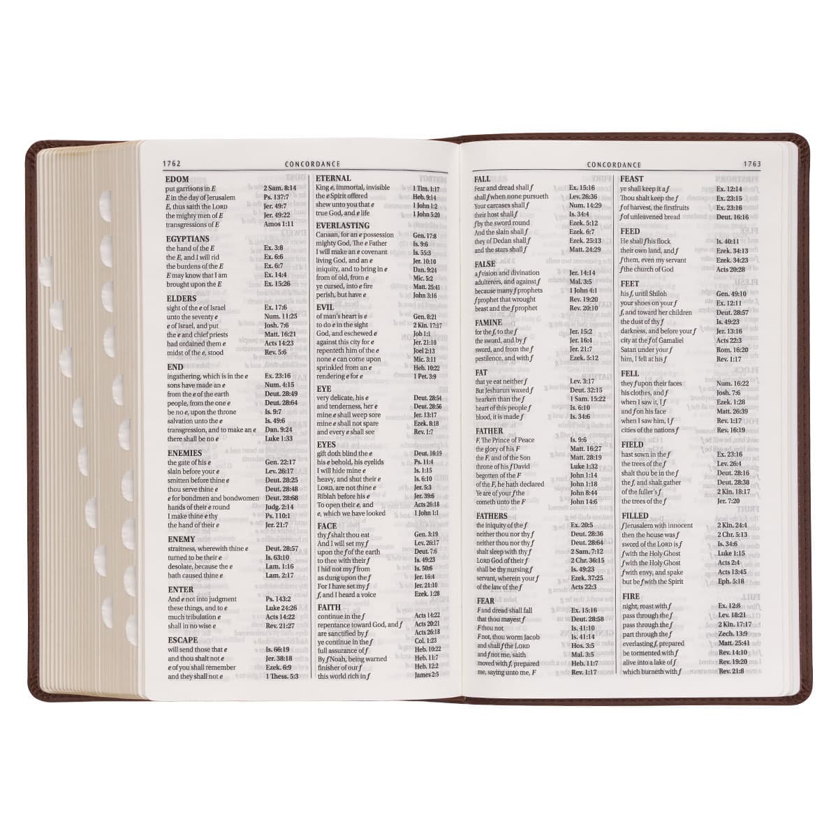 Medium Brown Ivy Faux Leather Giant Print Standard-size Bible with Thumb Index, picture 8
