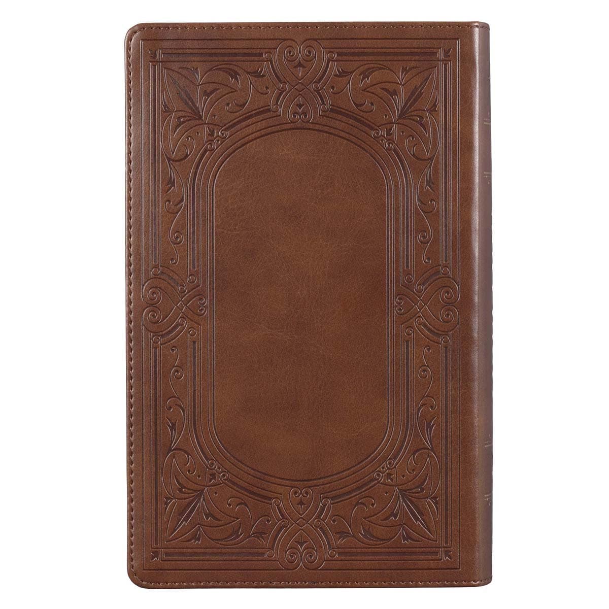 Medium Brown Ivy Faux Leather Giant Print Standard-size Bible with Thumb Index, picture 2