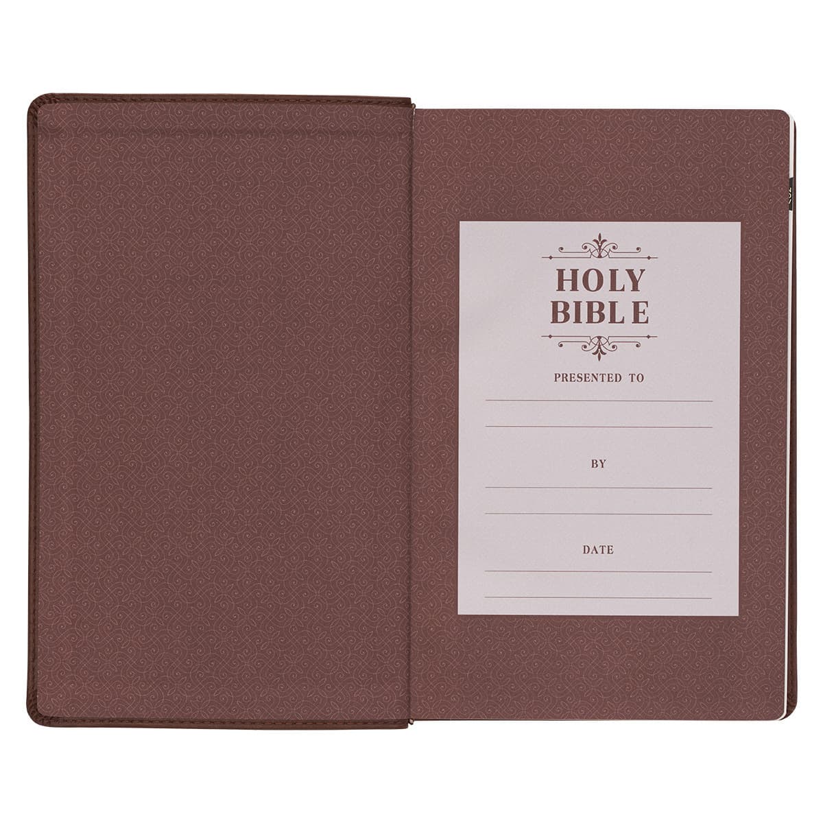Medium Brown Ivy Faux Leather Giant Print Standard-size Bible with Thumb Index, picture 4