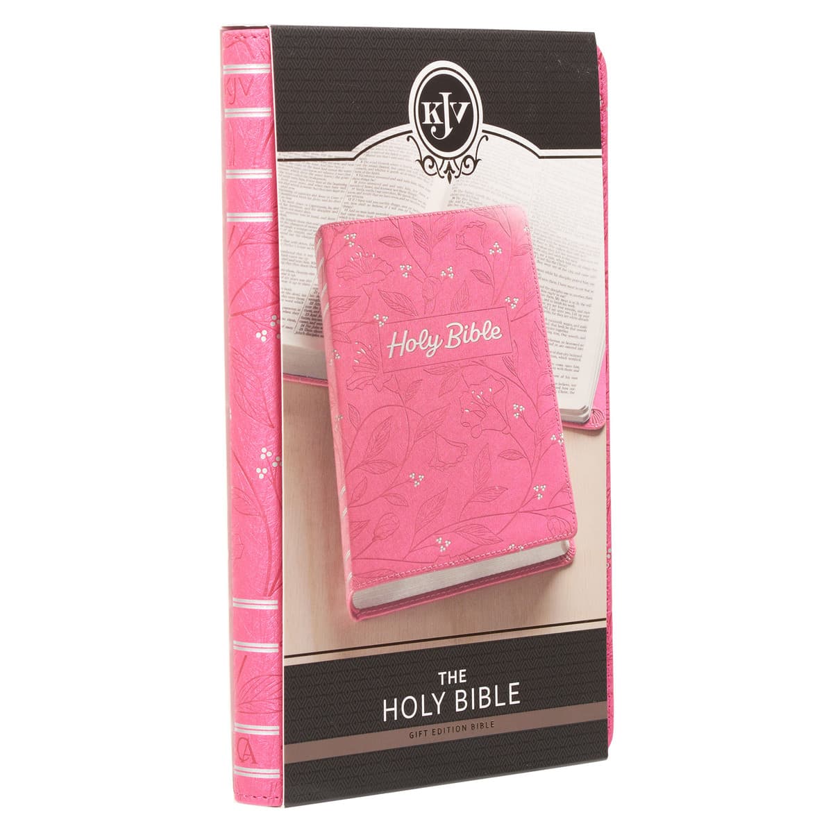 Pearlized Cherry Pink Faux Leather King James Version Gift Edition Bible, picture 7