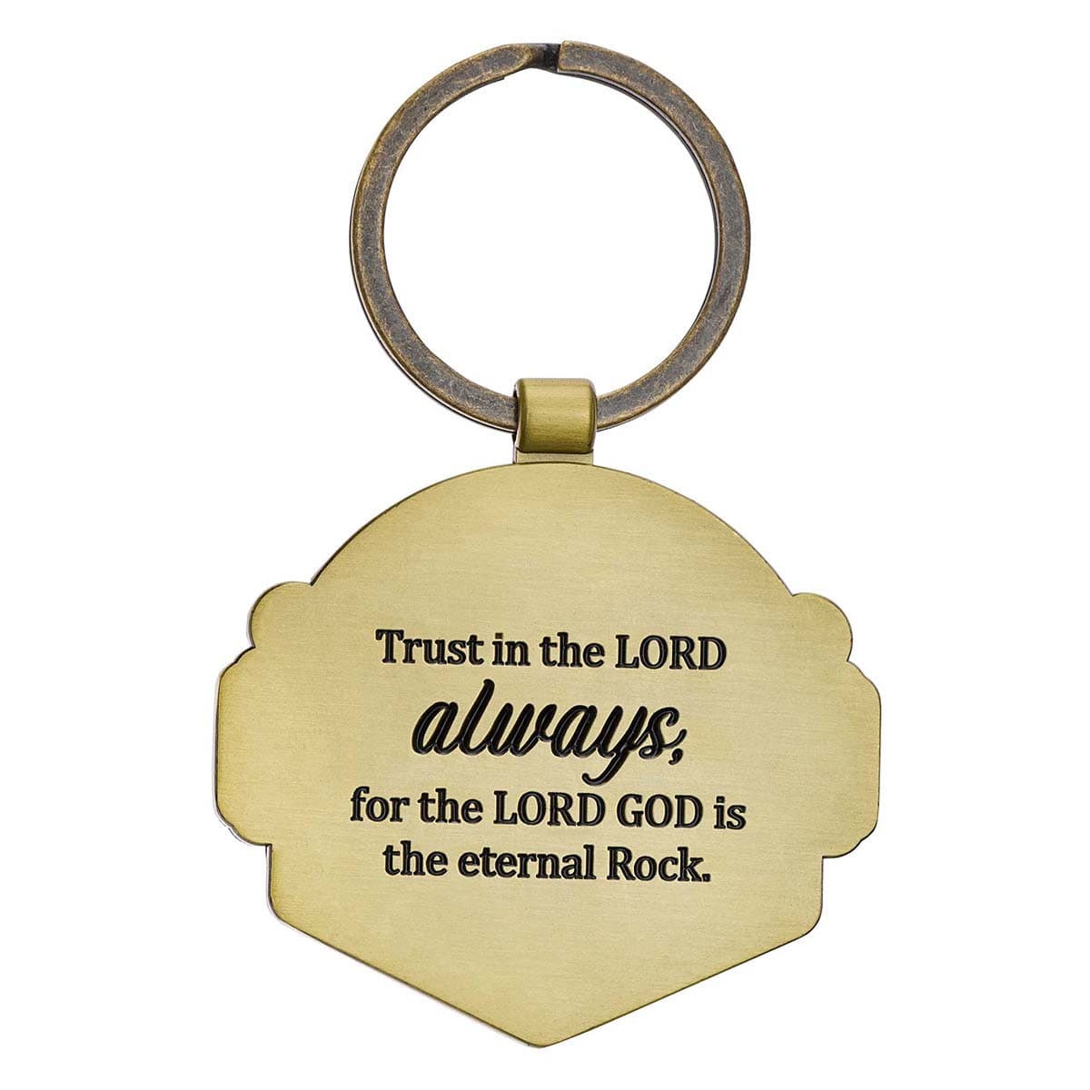 Trust in the LORD Always - Isaiah 26:4 Key Ring in Gift Tin, picture 2
