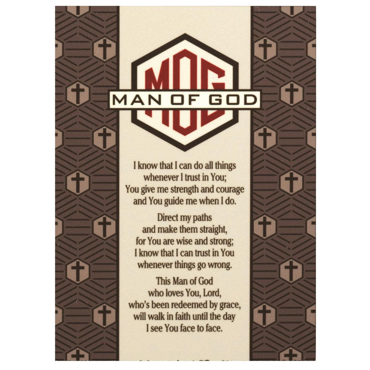 MAN OF GOD 3.75IN H HARDBOARD MAGNET