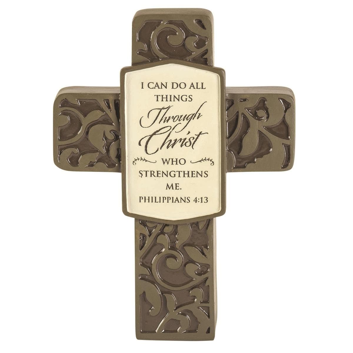 I CAN DO ALL THINGS RESIN TABLETOP CROSS, picture 3