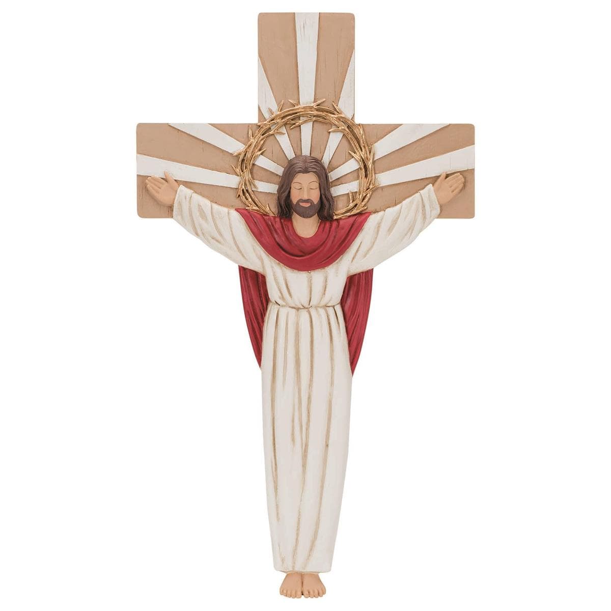 ASCENDING RESIN 10.25" WALL CROSS
