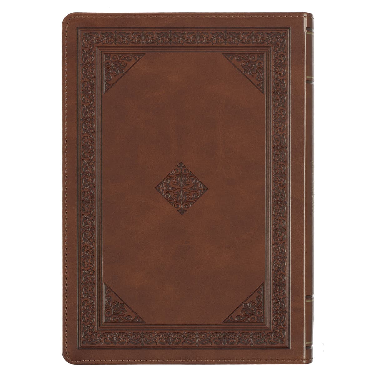 Chestnut Brown Faux Leather NLT Everyday Devotional Bible for Men, picture 2