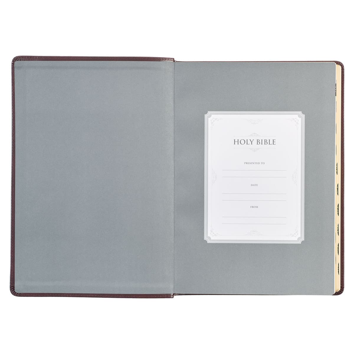 Framed Burgundy Faux Leather Super Giant Print King James Version Bible, picture 4