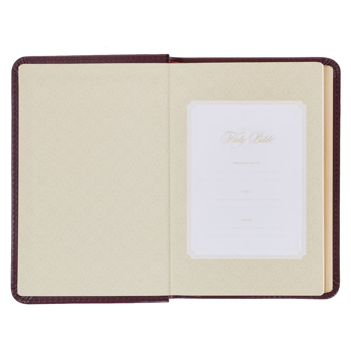 Burgundy Faux Leather King James Version Pocket Bible, picture 4
