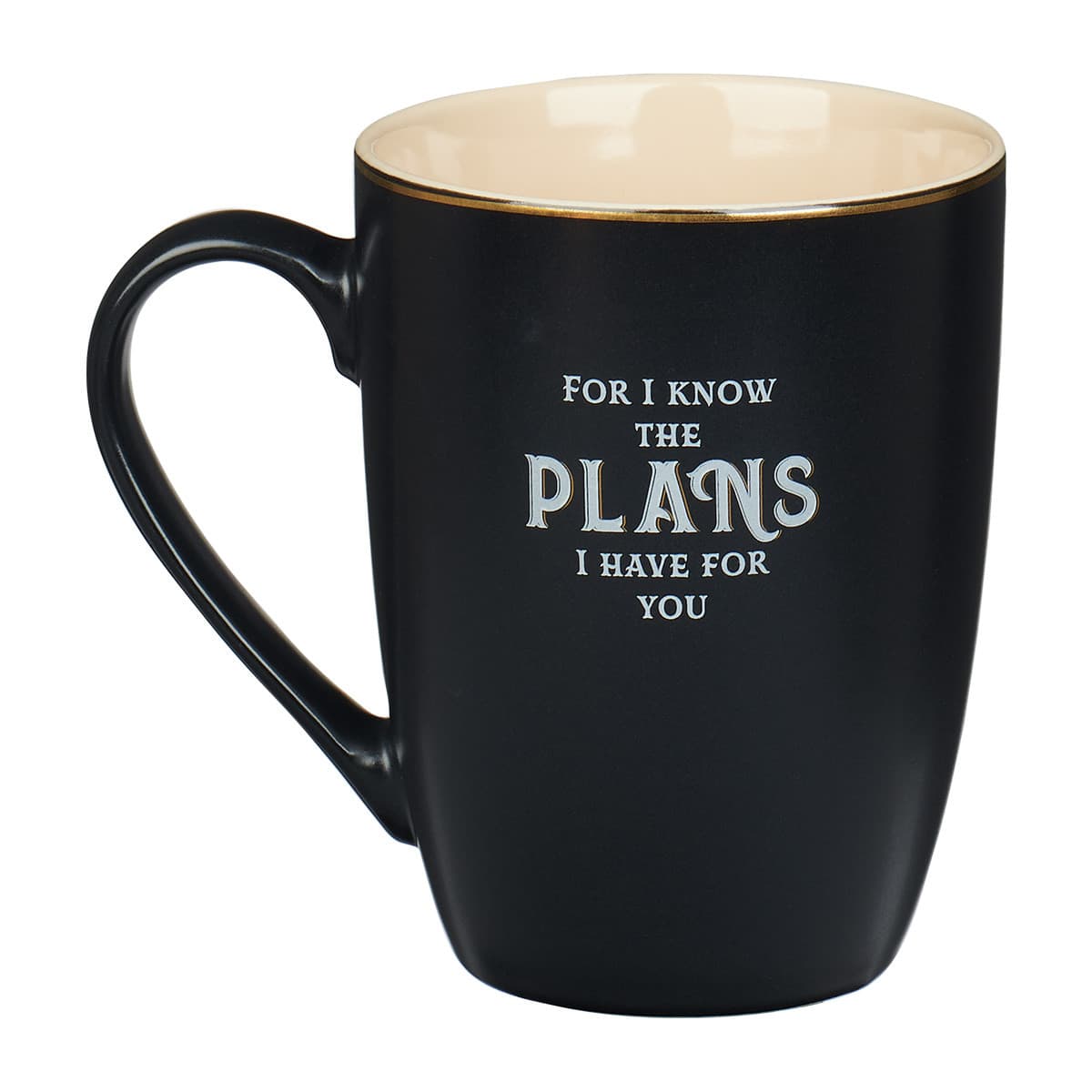 Hope and a Future - Jeremiah 29:11 Black and Gold Ceramic Coffee Mu, picture 2