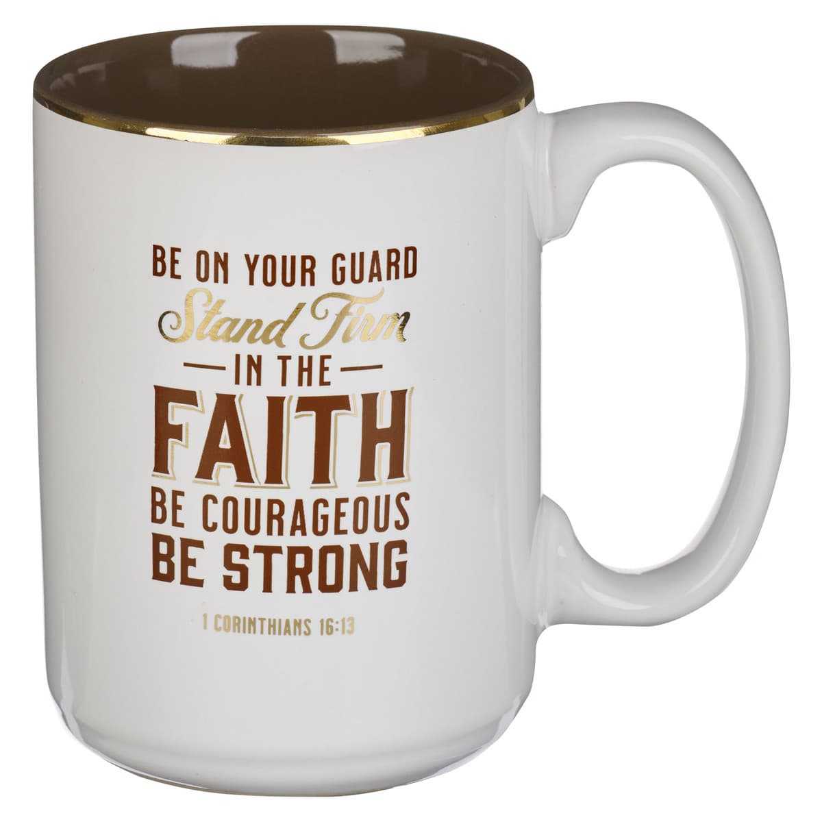 Stand Firm - 1 Corinthians 16:13 White Ceramic Coffee Mug