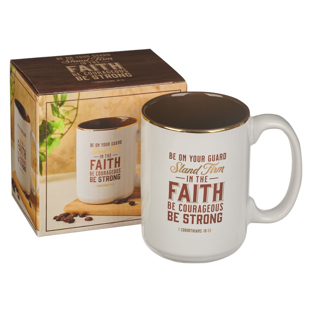Stand Firm - 1 Corinthians 16:13 White Ceramic Coffee Mug, picture 3
