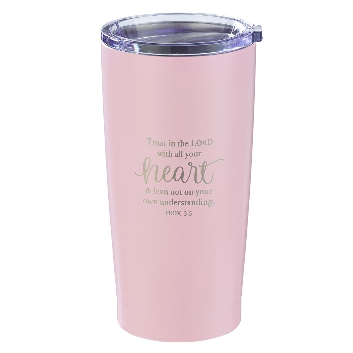 Trust in the Lord - Proverbs 3:5 Pink Travel Mug