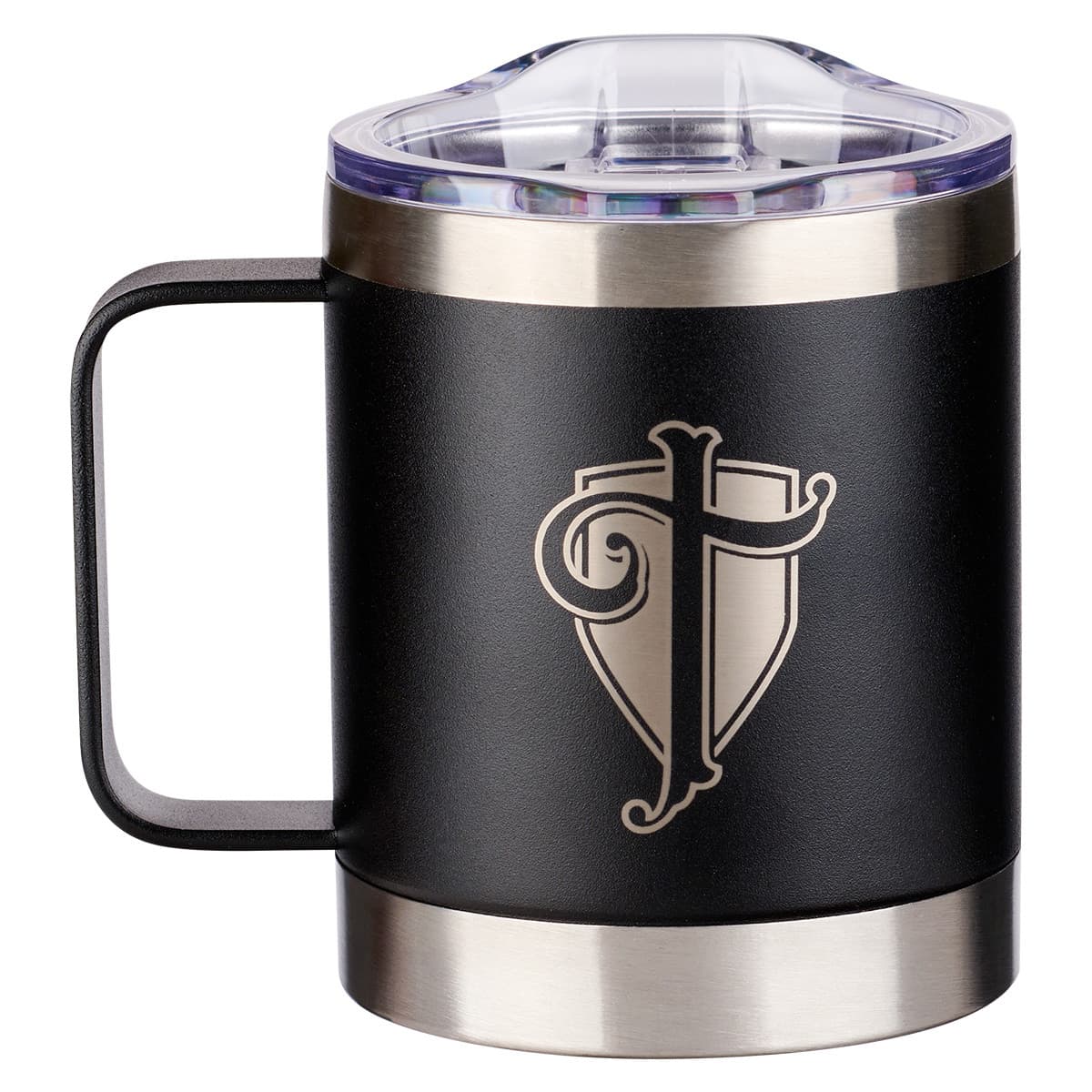 Trust in the LORD - Proverbs 3:5 Black Camp-style Stainless Steel Mug, picture 2