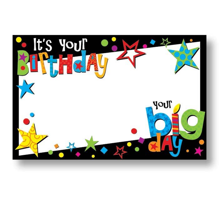 IT'S YOUR BIG DAY BIRTHDAY GIFT TAG