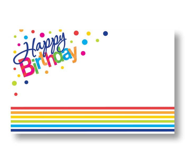 HAPPY BIRTHDAY STRIPES GIFT TAG