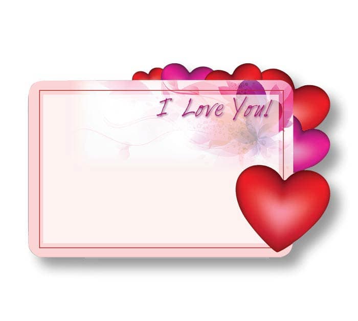 ILY HEARTS GIFT TAG