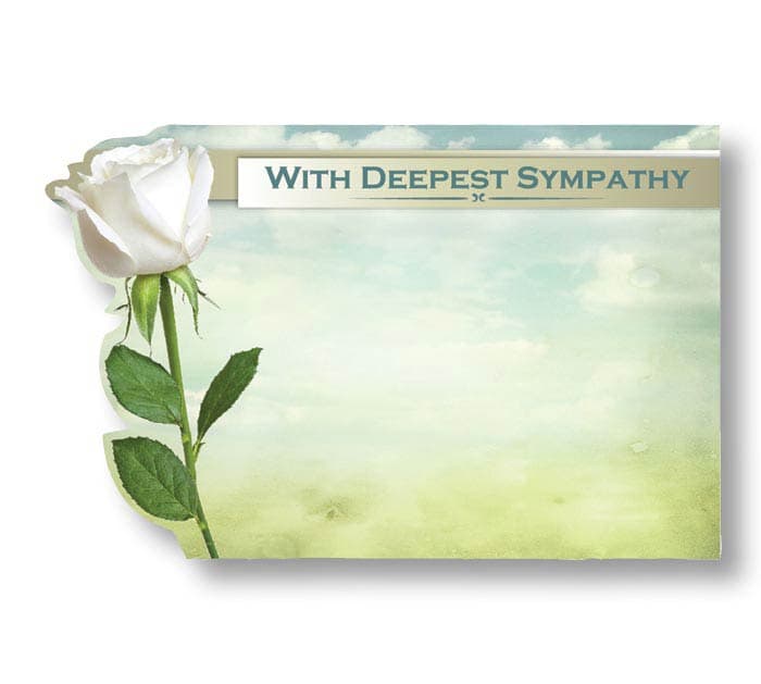 WITH DEEPEST SYMPATHY GIFT TAG