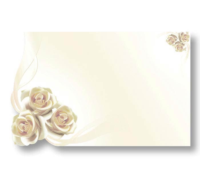 WEDDING WHITE ROSES GIFT TAG
