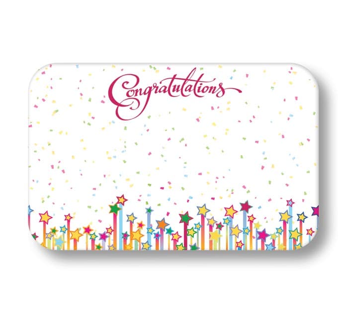 CONGRATULATIONS CONFETTI GIFT TAG