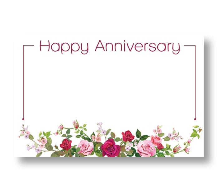 HAPPY ANNIVERSARY ROSE GIFT TAG