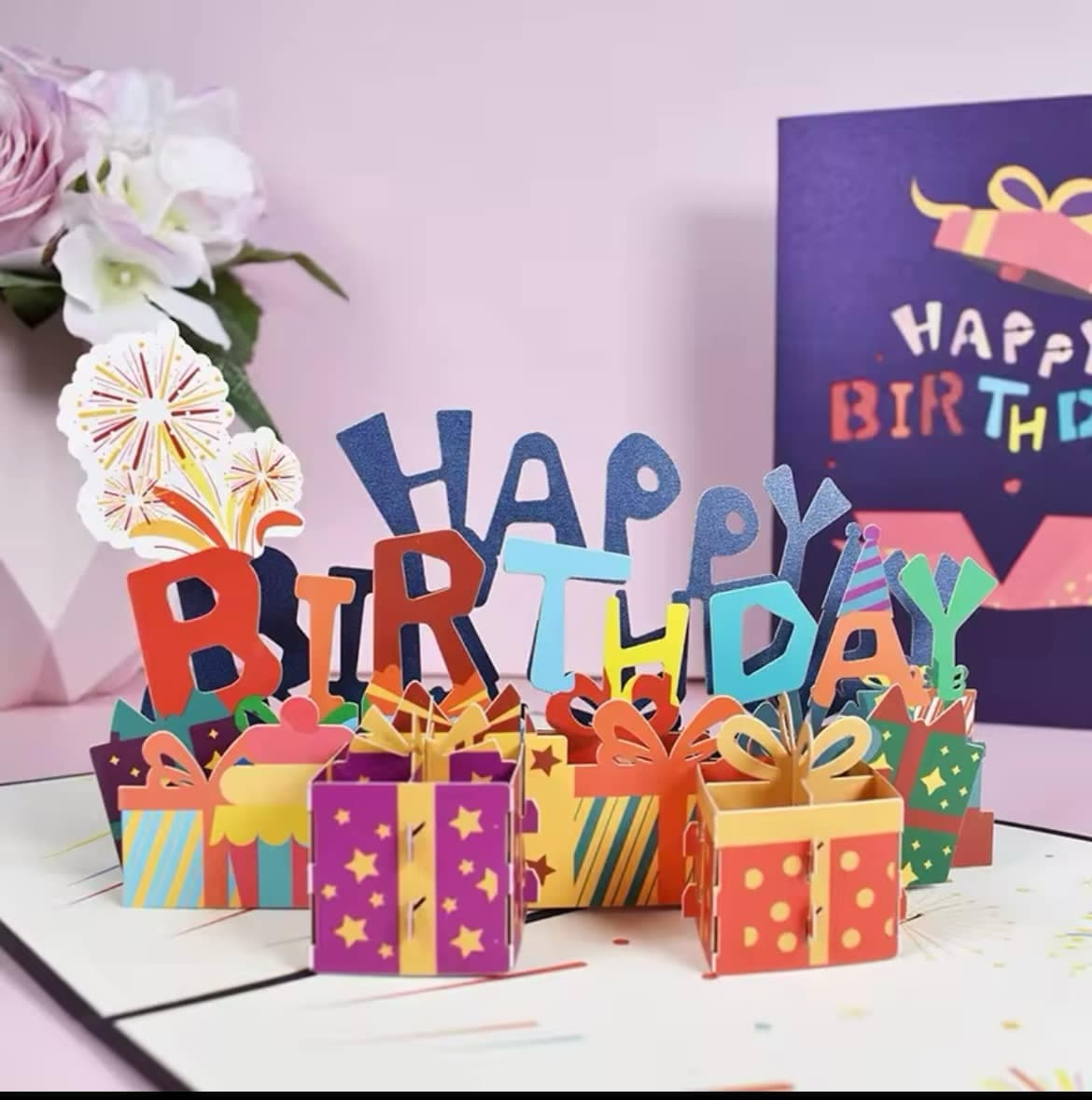 3-D Pop-up Happy Birthday Greeting Card