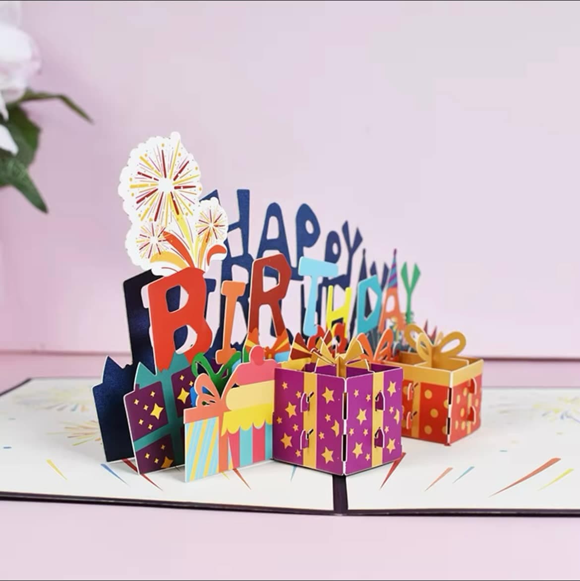 3-D Pop-up Happy Birthday Greeting Card, picture 2