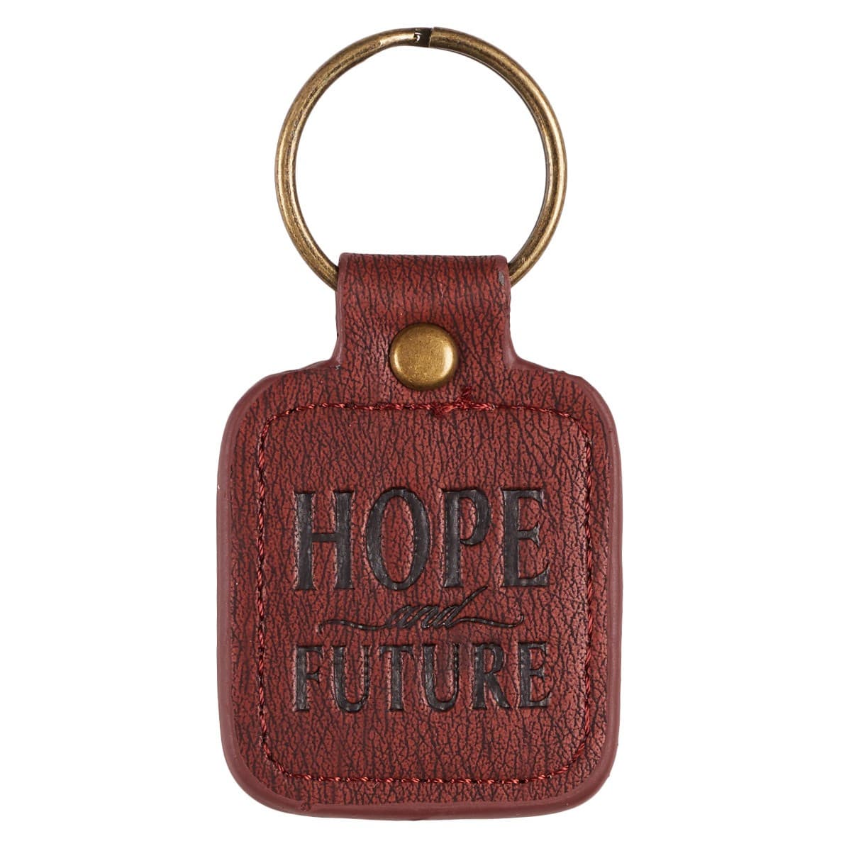 Journey - Jeremiah 29:11 Brown Faux Leather Key Ring, picture 2