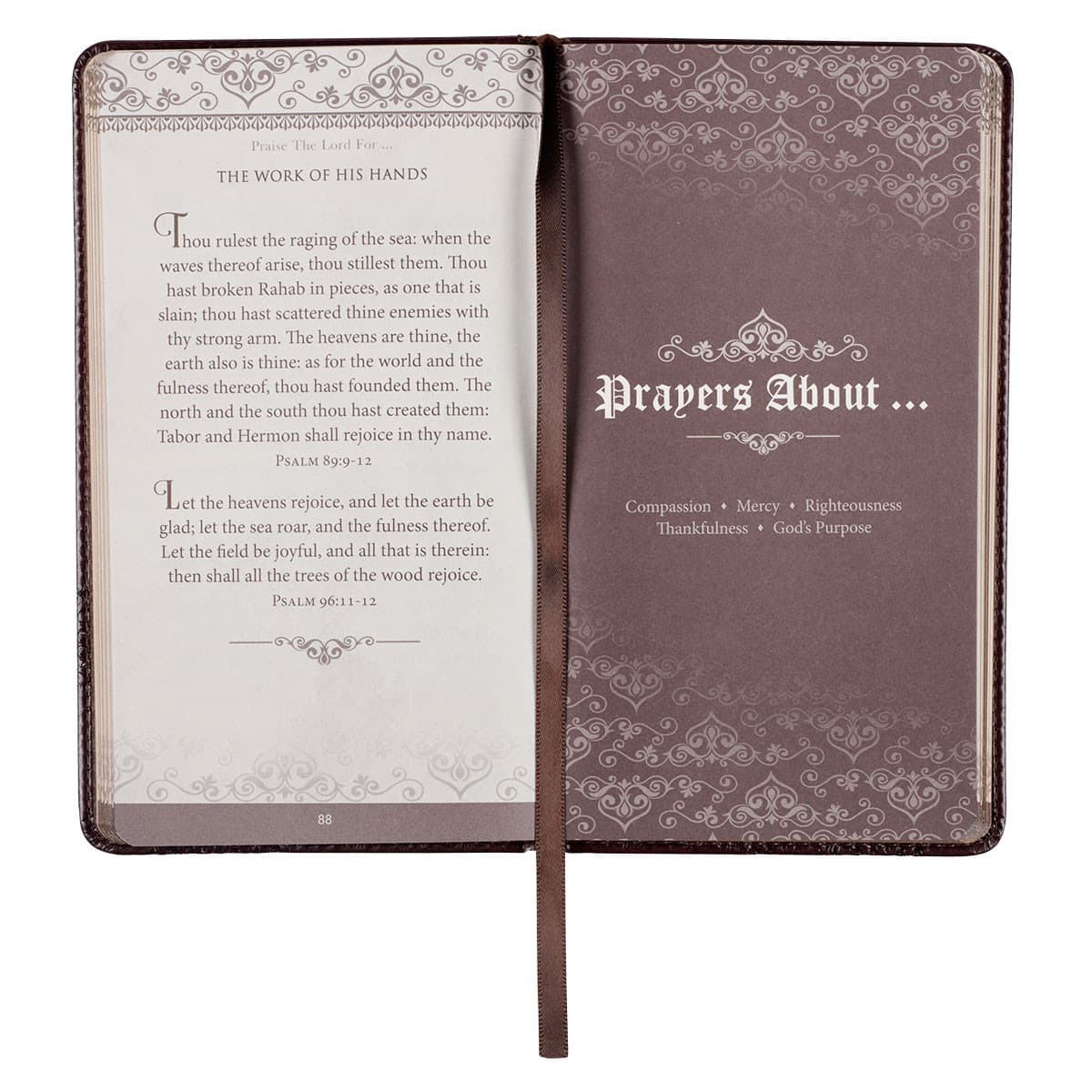 Prayers from the King James Version Brown Faux Leather Gift Book, picture 5