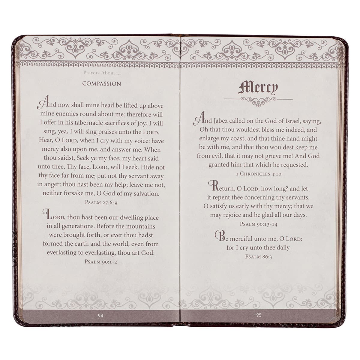 Prayers from the King James Version Brown Faux Leather Gift Book, picture 6