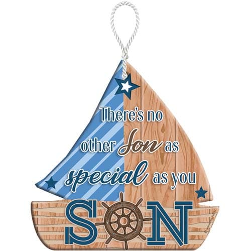 Son Heartfelt Boat Hanging Plaque