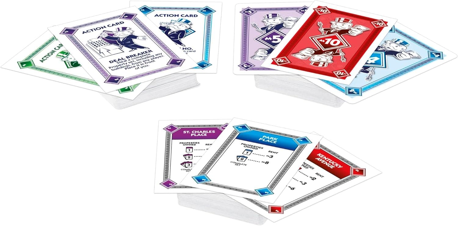 Hasbro Gaming Monopoly Deal Card Game, Quick-Playing Card Game for 2-5 Players, picture 2