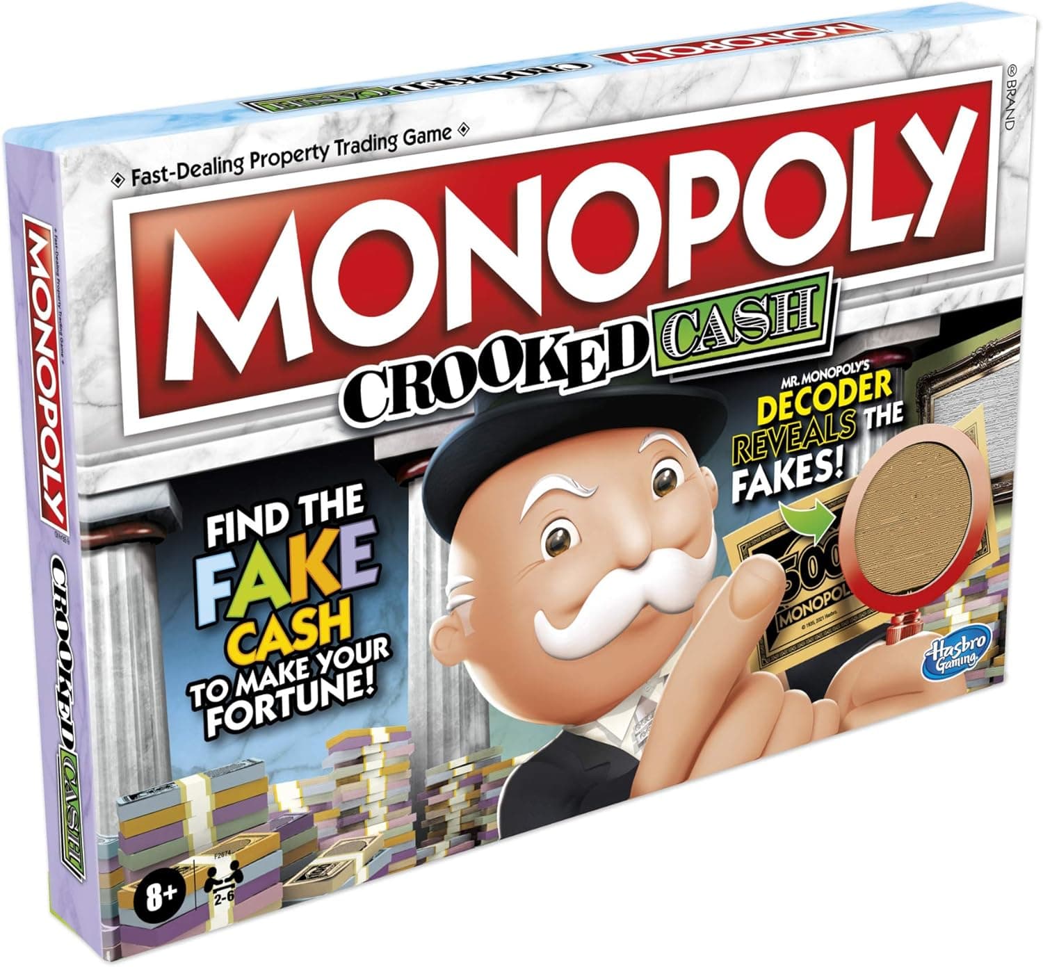 Monopoly Crooked Cash Board Game, includes Mr Decoder to Find Fakes, picture 2