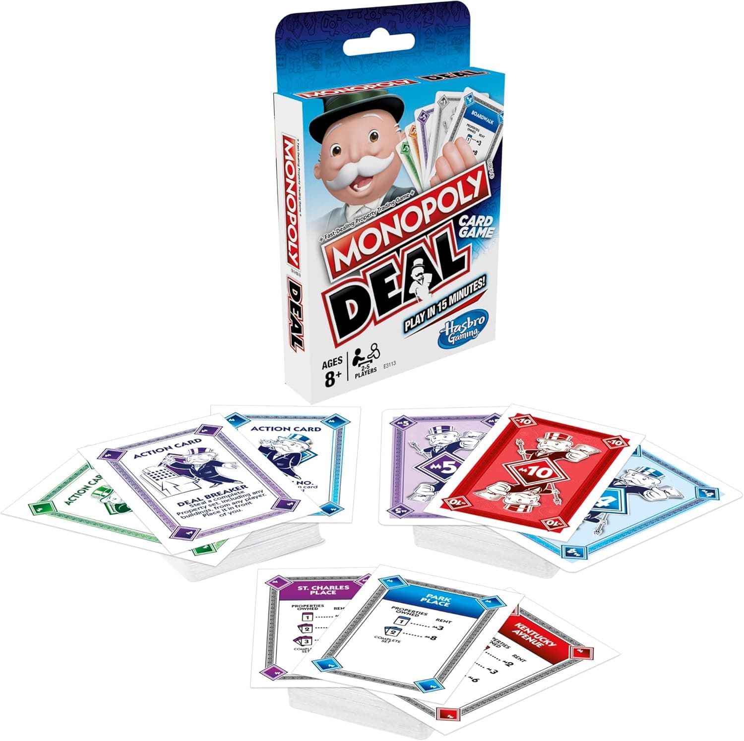 Hasbro Gaming Monopoly Deal Card Game, Quick-Playing Card Game for 2-5 Players, picture 5