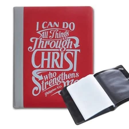 I Can Do All Things Red Credit Card & Photo Holder, picture 2