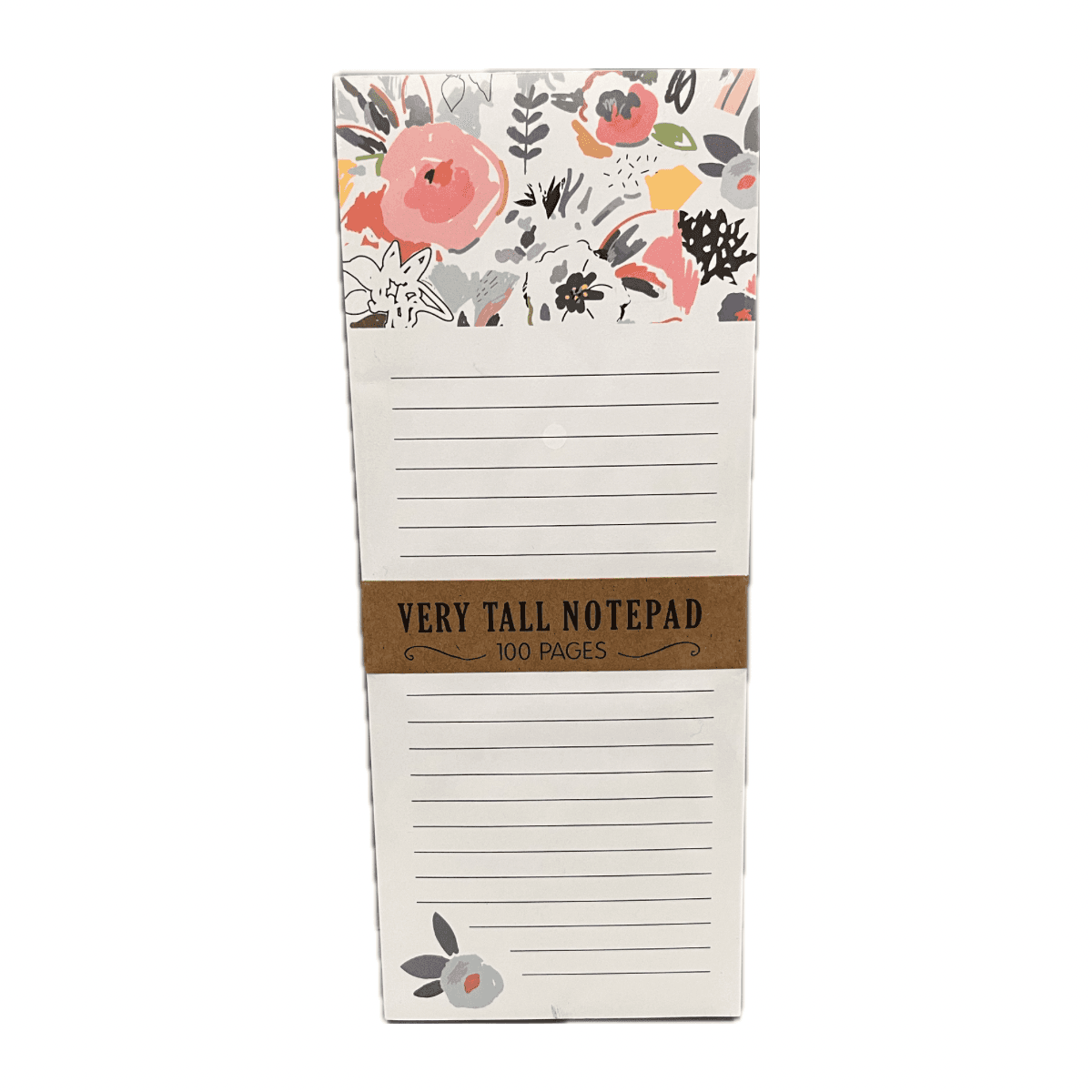 Floral Very Tall Magnetic Notepad - 100 Pages