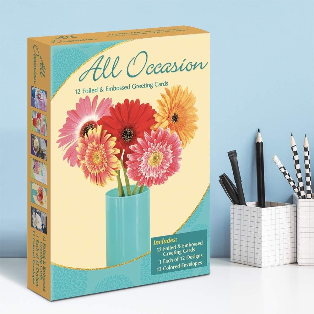 Assorted All Occasion Cards (12 Foiled and Embossed Greeting Cards) – Birthday, Sympathy, Get Well, New Baby, Wedding, Thank You, Anniversary, Friendship, picture 3