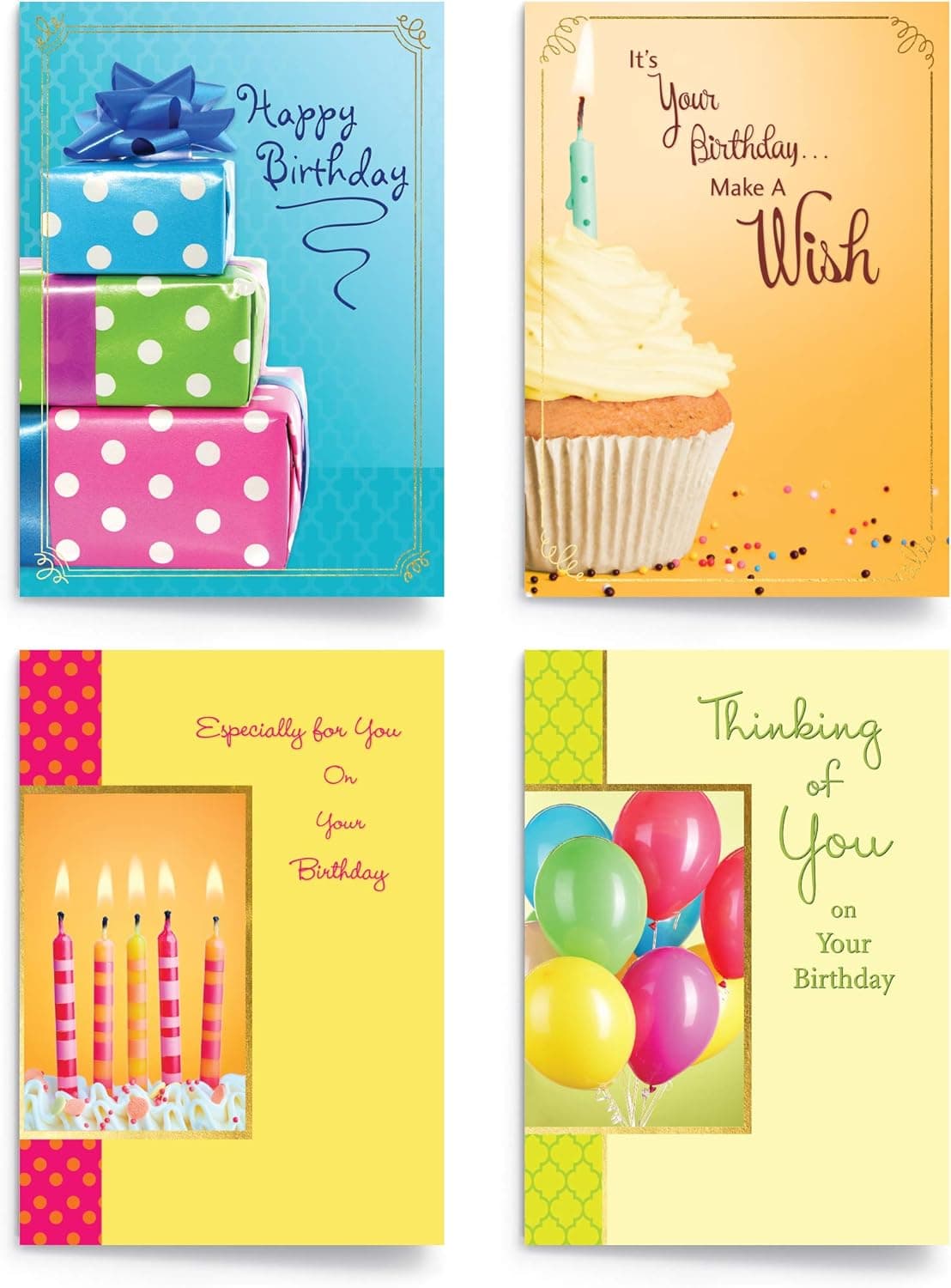 Birthday Assortment Boxed Cards, 12 Foiled Cards, 13 Envelopes, picture 4