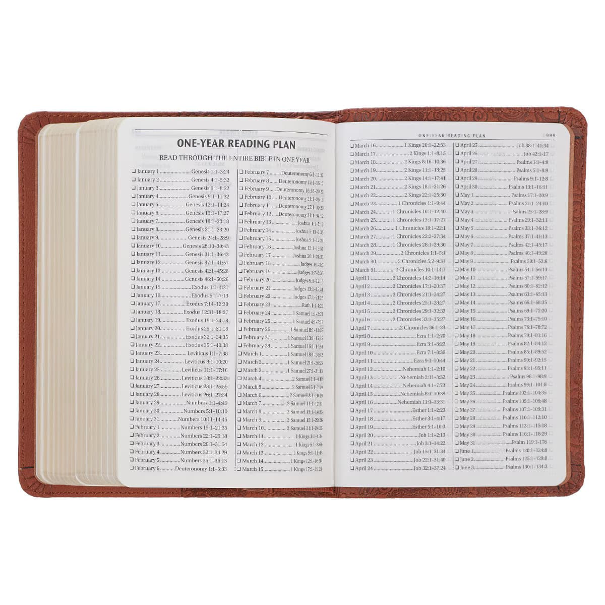 Toffee Brown Faux Leather King James Version Pocket Bible, picture 8