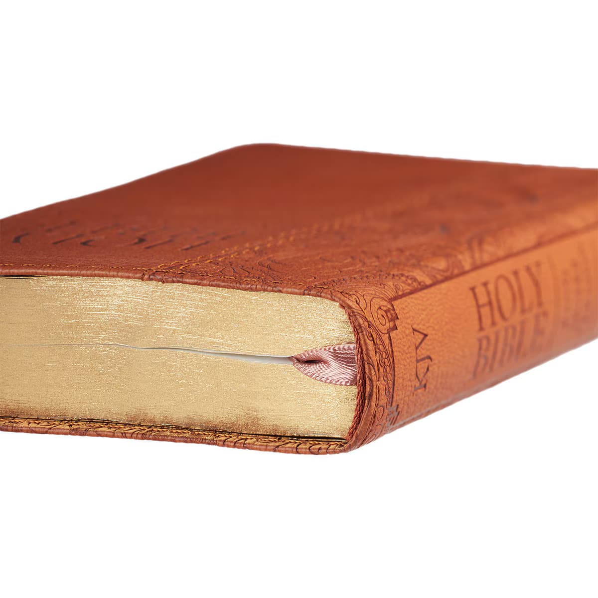 Toffee Brown Faux Leather King James Version Pocket Bible, picture 5