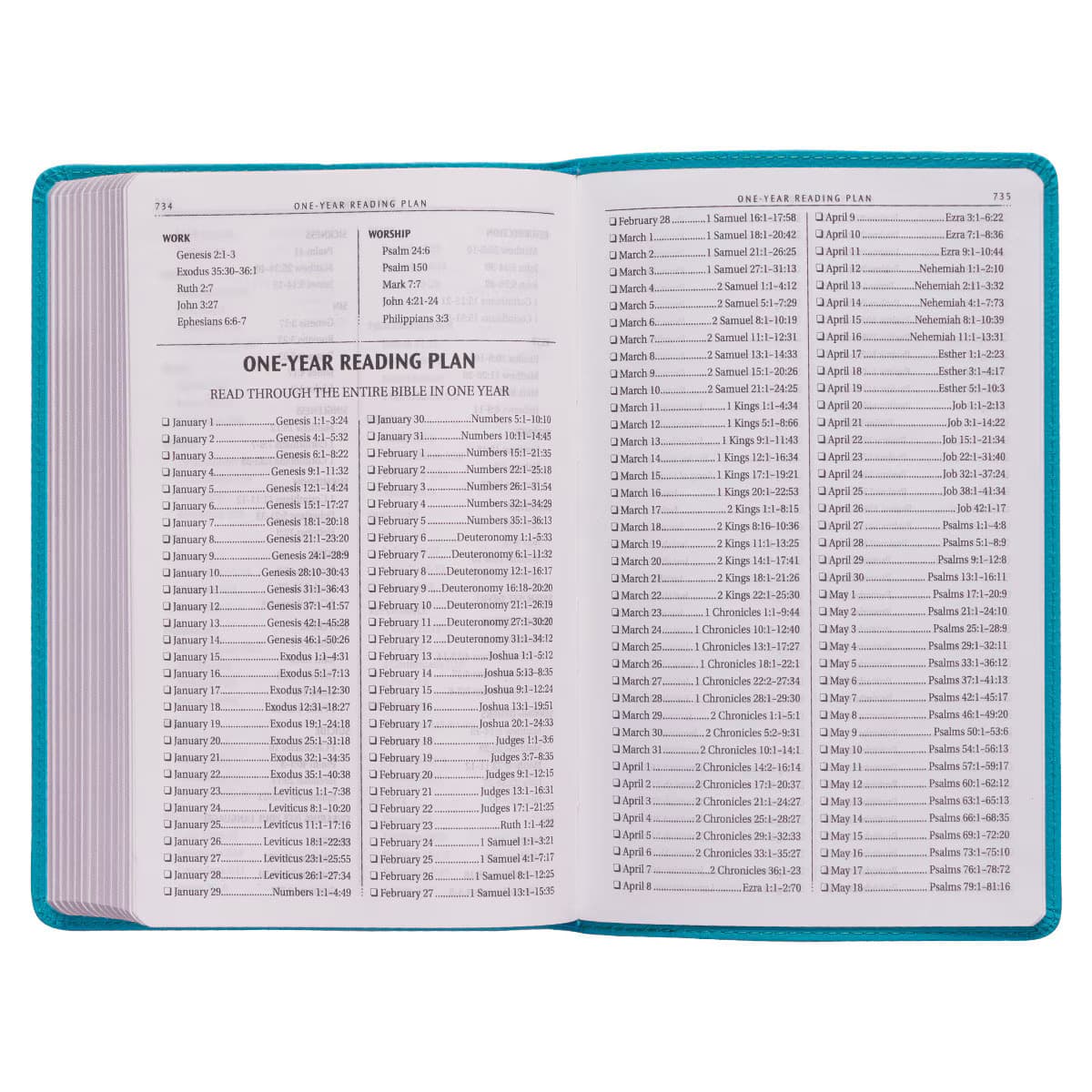 Teal Faux Leather King James Version Gift Edition Bible, picture 5