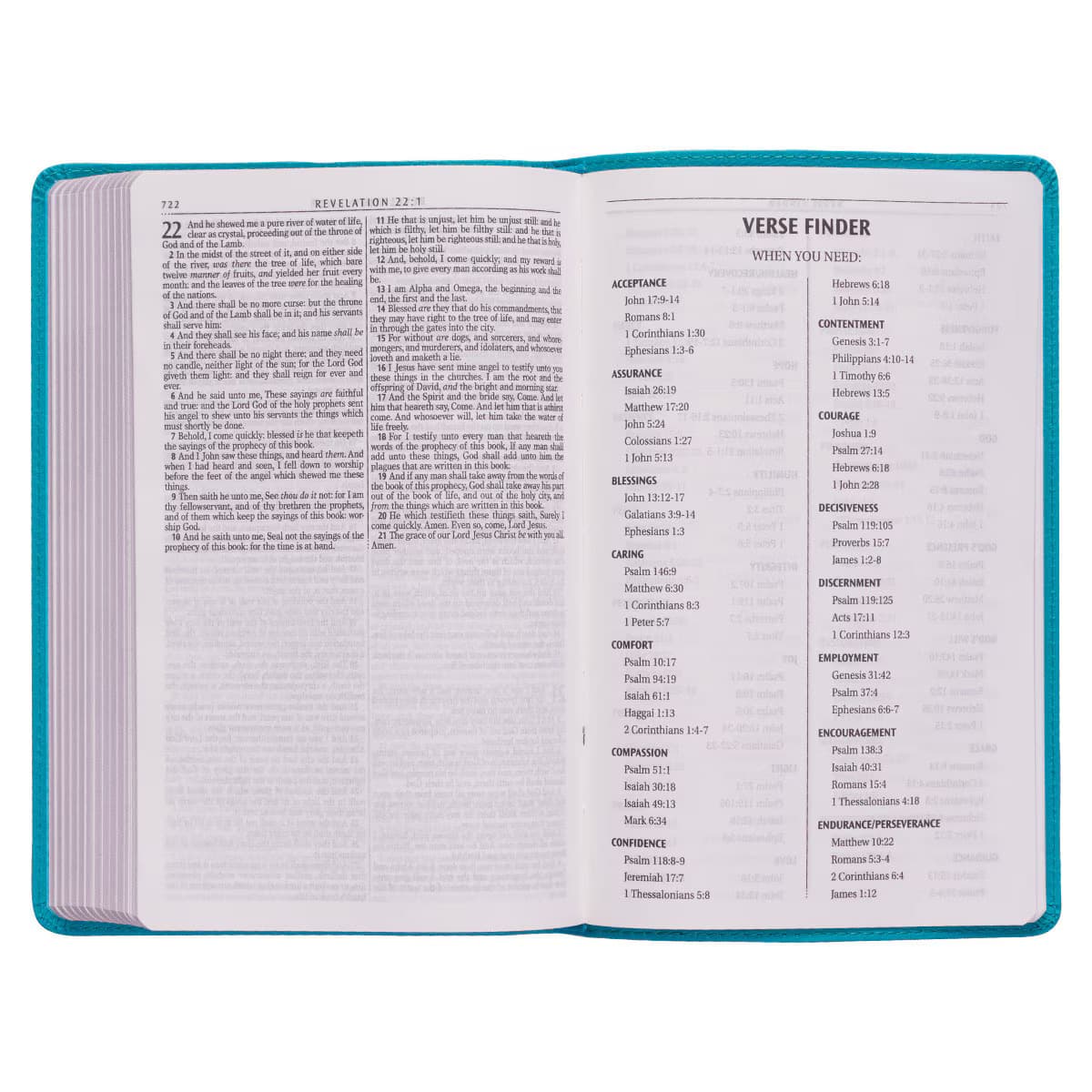 Teal Faux Leather King James Version Gift Edition Bible, picture 6